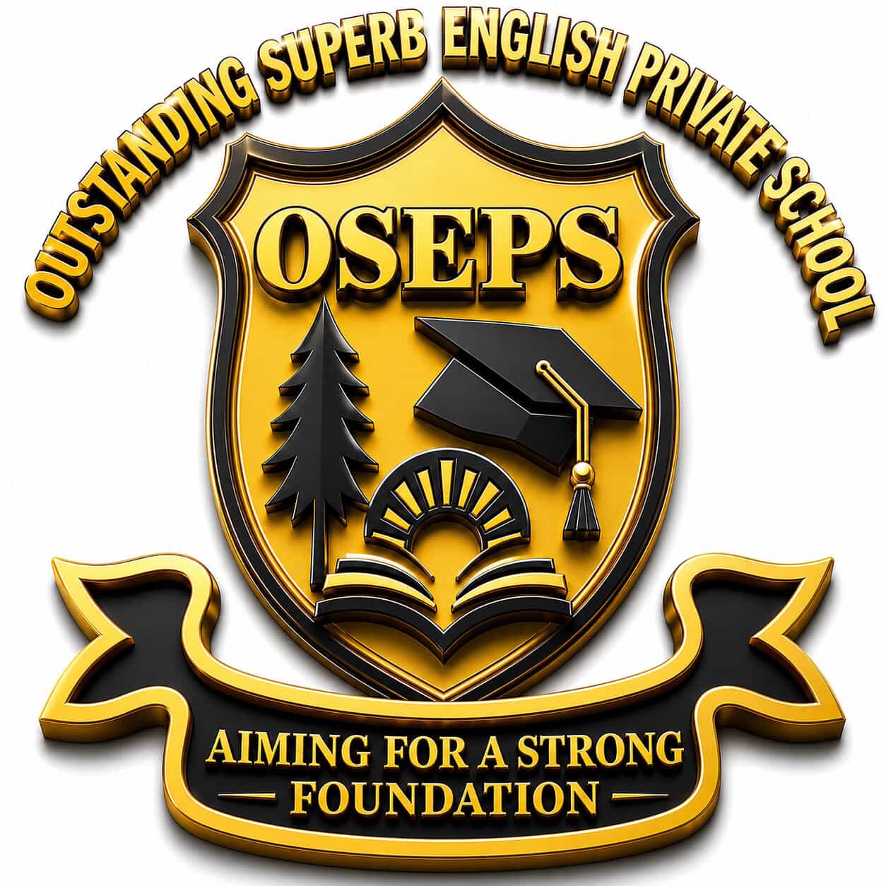 Outstanding Superb English Private School crest